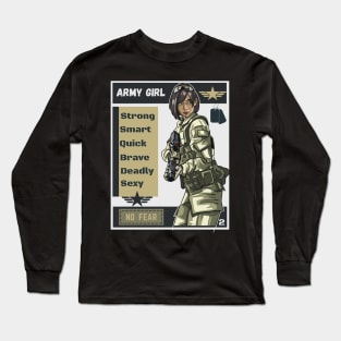 Anime Army Girl 2b Long Sleeve T-Shirt